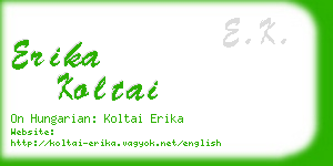 erika koltai business card